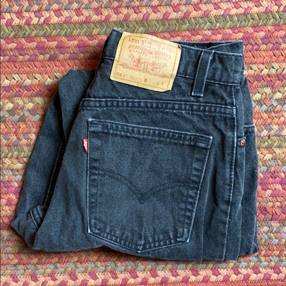 VINTAGE BLACK LEVIS 551 BOYFRIEND JEANS